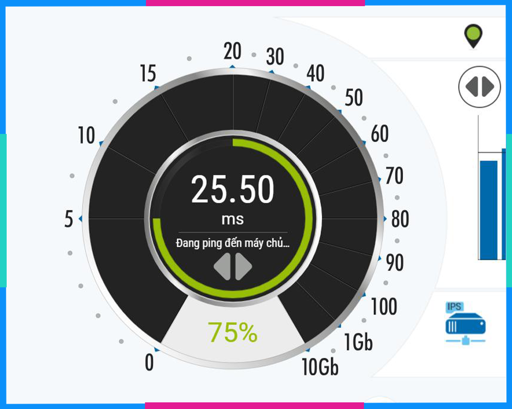 Kiểm tra tốc độ 4G nperf 4